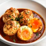 Egg in peppered sauce